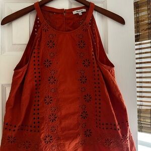 Madewell Women's Orange Sleeveless Top